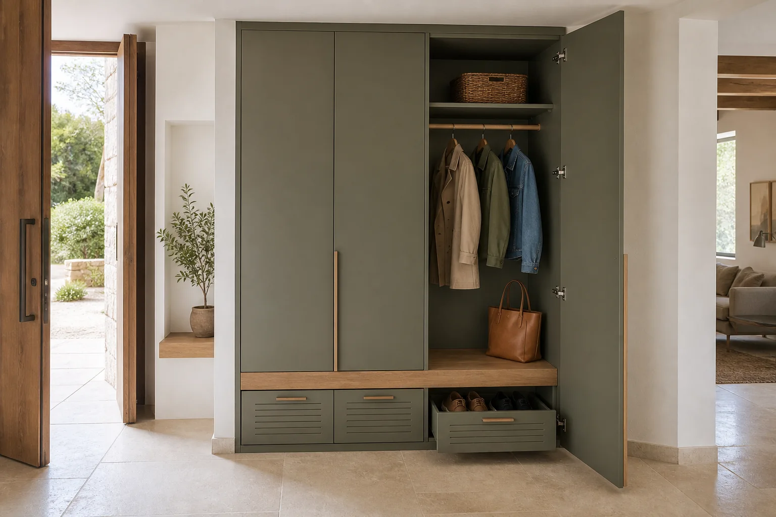 Armarios con puertas abatibles para puerta alta en Santa Pola