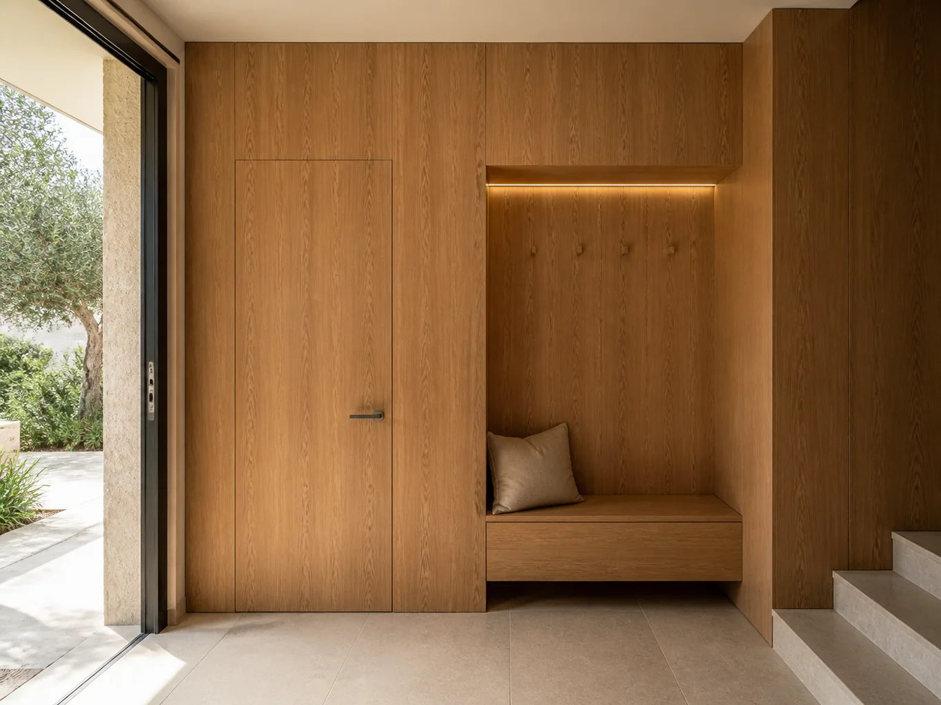 Detalle orientativo de materiales para panelados y revestimientos de madera