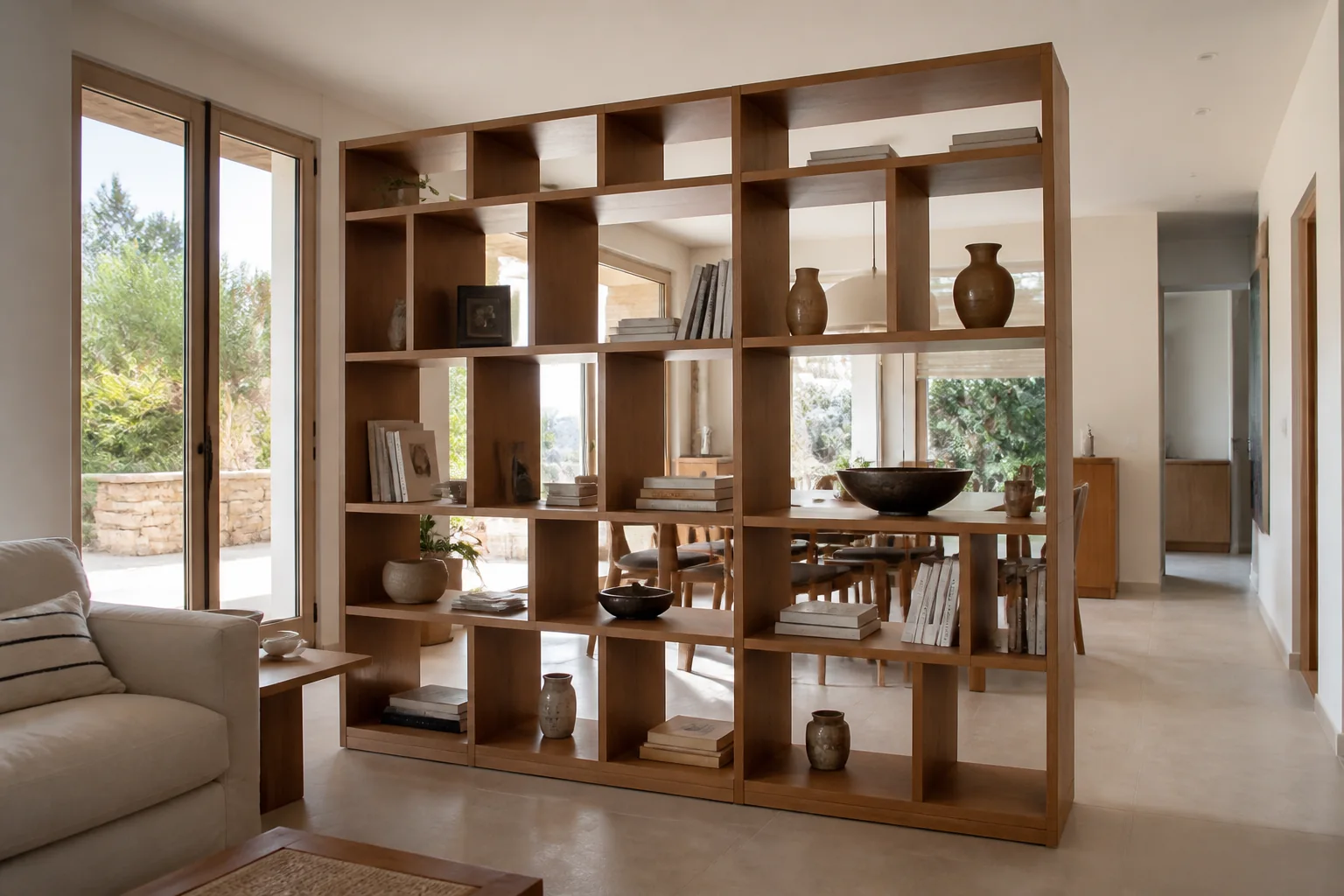 Detalle orientativo de materiales para separadores de ambientes a medida